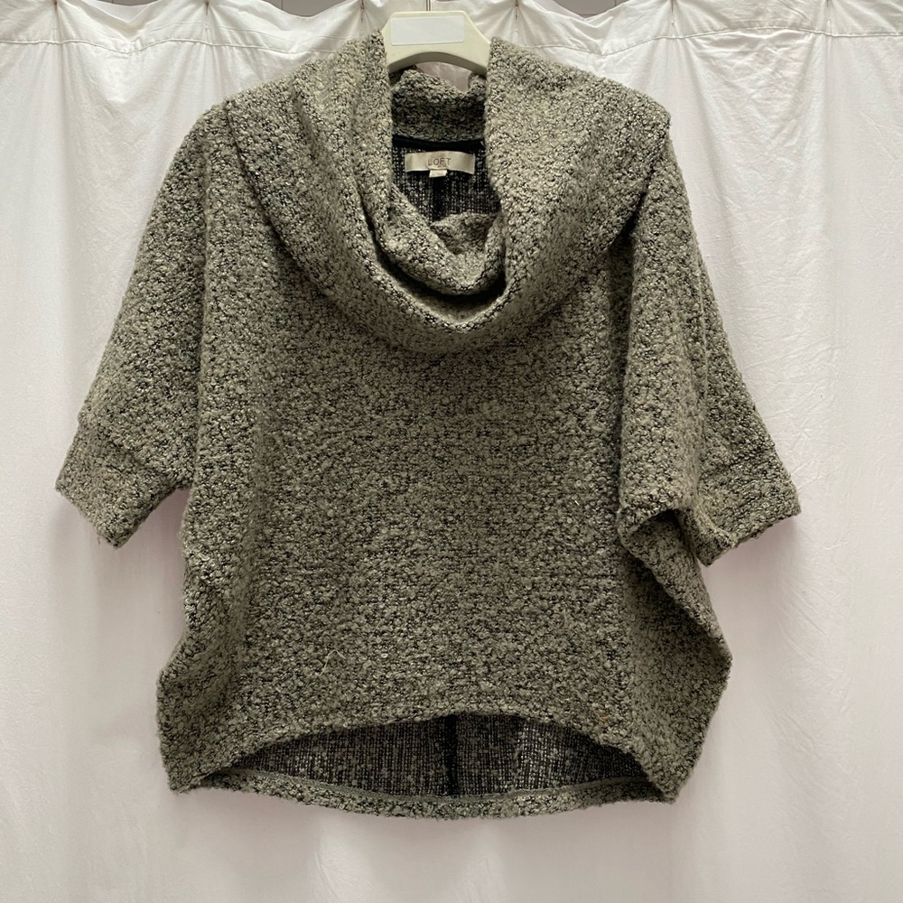 LOFT Cowl Neck Sweater Gray